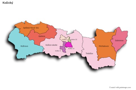 Sample Maps for Košický (colored,shadowy)