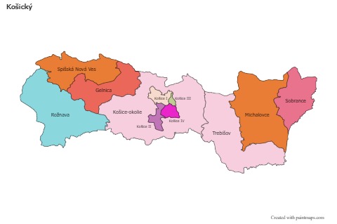 Sample Maps for Košický (colored)
