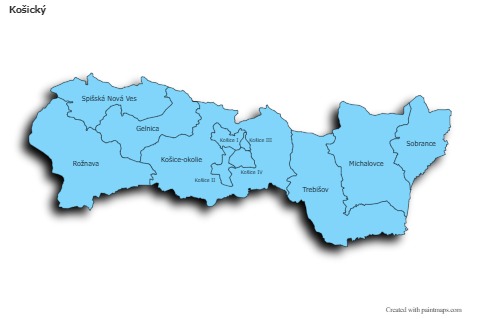 Sample Maps for Košický (blue,shadowy)