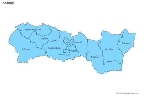 Sample Maps for Košický (blue)