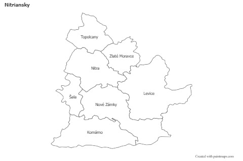 Mapas de muestra para Nitriansky (blanco-negro)