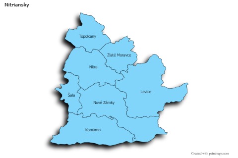 Mapas de muestra para Nitriansky (azul,sombrío)