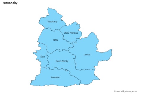 Mapas de muestra para Nitriansky (azul)