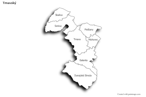 Mapas de muestra para Trnavský (blanco-negro,sombrío)