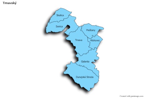 Mapas de muestra para Trnavský (azul,sombrío)