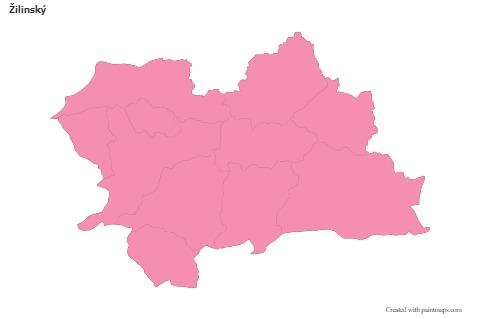 Mapas de muestra para Žilinský (rosa,contorno)