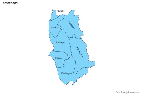 Contoh Peta untuk Amazonas (biru)