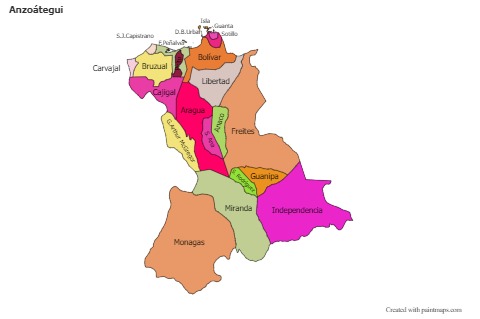 Sample Maps for Anzoátegui (colored)