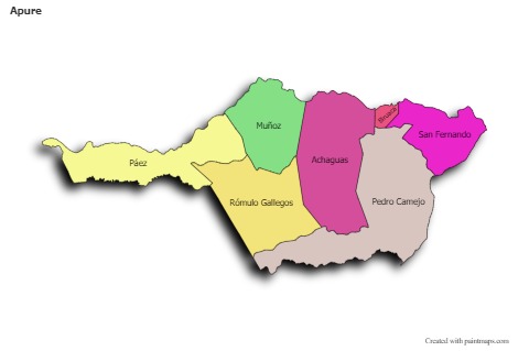 Sample Maps for Apure (colored,shadowy)