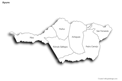 Sample Maps for Apure (black-white,shadowy)