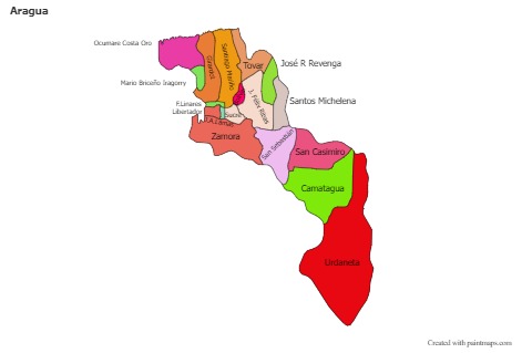 Contoh Peta untuk Aragua (berwarna)