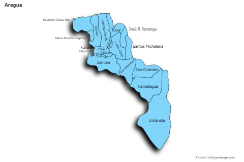 Contoh Peta untuk Aragua (biru,bayangan)
