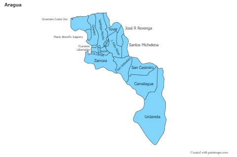 Contoh Peta untuk Aragua (biru)