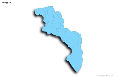 Contoh Peta untuk Aragua (biru,garis luar,bayangan)