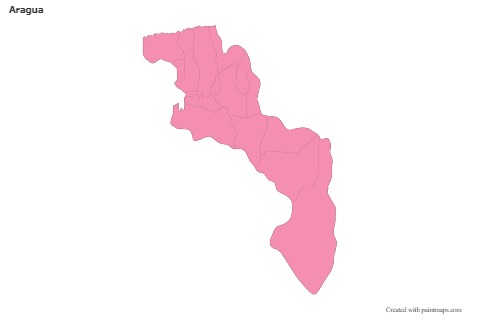 Contoh Peta untuk Aragua (merah jambu,garis besar)