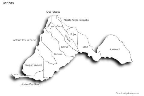 Sample Maps for Barinas (black-white,shadowy)