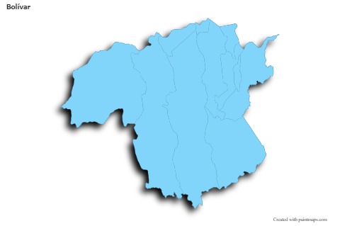 Sample Maps for Bolívar (blue,outline,shadowy)