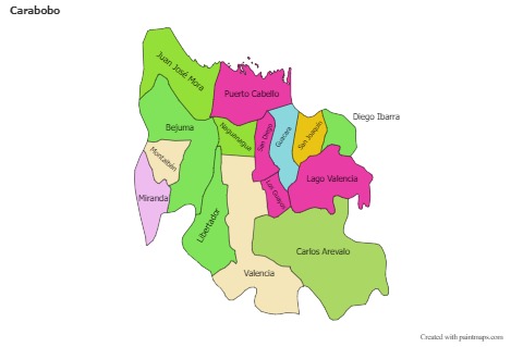 Carabobo için Örnek Haritalar (renkli)