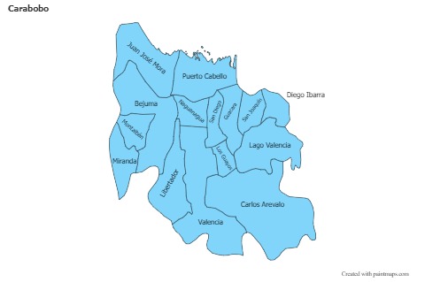 Carabobo için Örnek Haritalar (mavi)