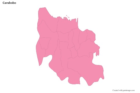 Carabobo için Örnek Haritalar (pembe,anahat)
