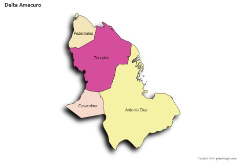Sample Maps for Delta Amacuro (colored,shadowy)