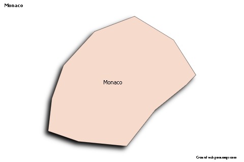 Sample Maps for Monaco (colored,shadowy)