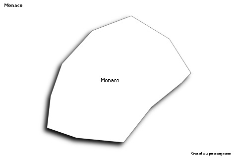 Sample Maps for Monaco (black-white,shadowy)