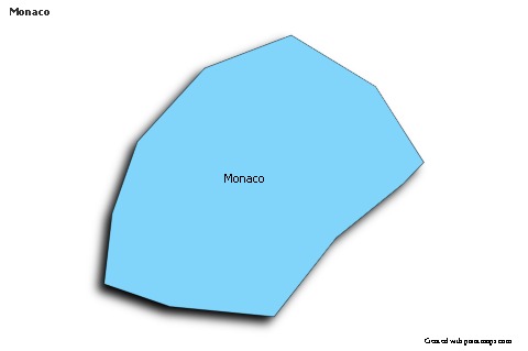 Sample Maps for Monaco (blue,shadowy)