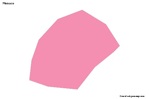 Sample Maps for Monaco (pink,outline)
