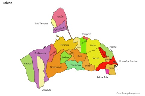 Sample Maps for Falcón (colored)