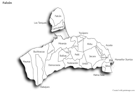 Sample Maps for Falcón (black-white,shadowy)