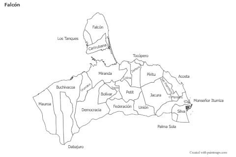Sample Maps for Falcón (black-white)