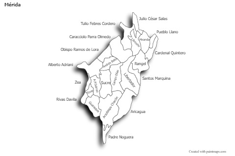 Sample Maps for Mérida (black-white,shadowy)