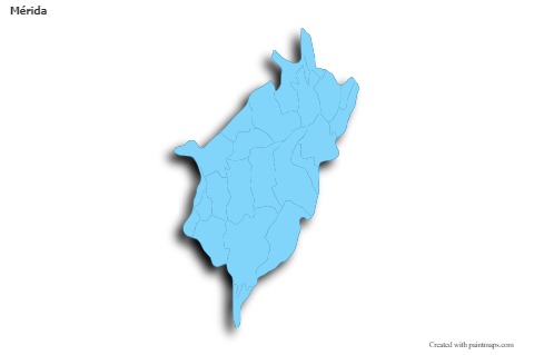 Sample Maps for Mérida (blue,outline,shadowy)