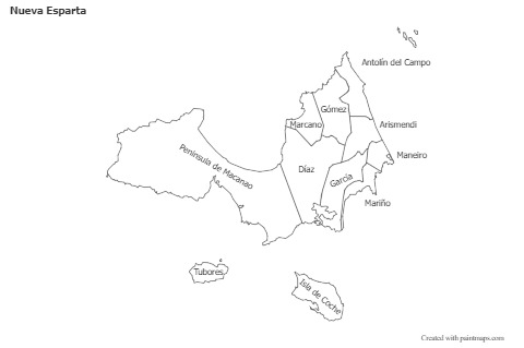 Sample Maps for Nueva Esparta (black-white)