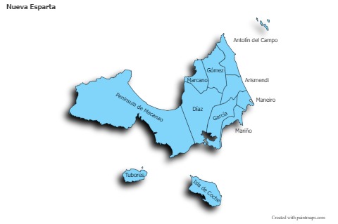 Sample Maps for Nueva Esparta (blue,shadowy)