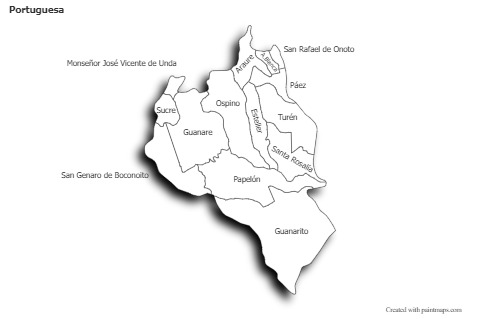 Sample Maps for Portuguesa (black-white,shadowy)
