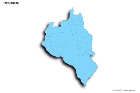 Sample Maps for Portuguesa (blue,outline,shadowy)