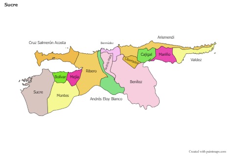 Sucre için Örnek Haritalar (renkli)
