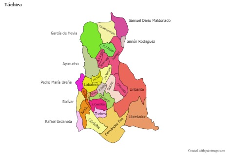 Sample Maps for Táchira (colored)