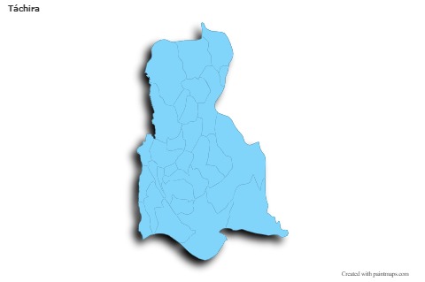 Sample Maps for Táchira (blue,outline,shadowy)
