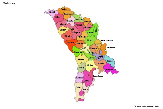 Sample Maps for Moldova (colored)