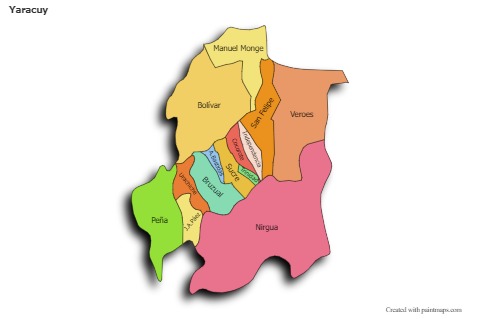Sample Maps for Yaracuy (colored,shadowy)