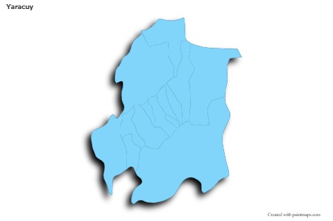 Sample Maps for Yaracuy (blue,outline,shadowy)