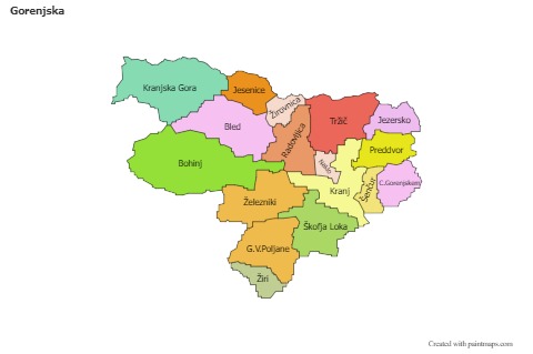 Sample Maps for Gorenjska (colored)