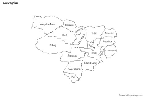 Sample Maps for Gorenjska (black-white)