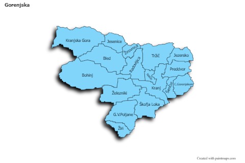Sample Maps for Gorenjska (blue,shadowy)