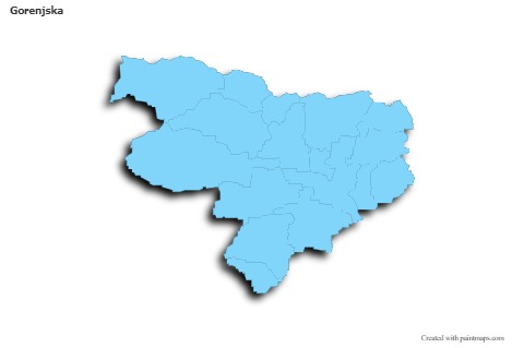 Sample Maps for Gorenjska (blue,outline,shadowy)