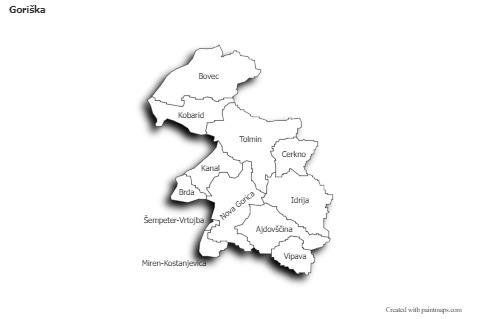 Sample Maps for Goriška (black-white,shadowy)