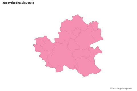 Contoh Peta untuk Jugovzhodna Slovenija (merah jambu,garis besar)